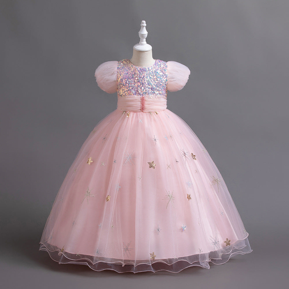 Vestido de Fiesta Infantil Estrellas Brillantes