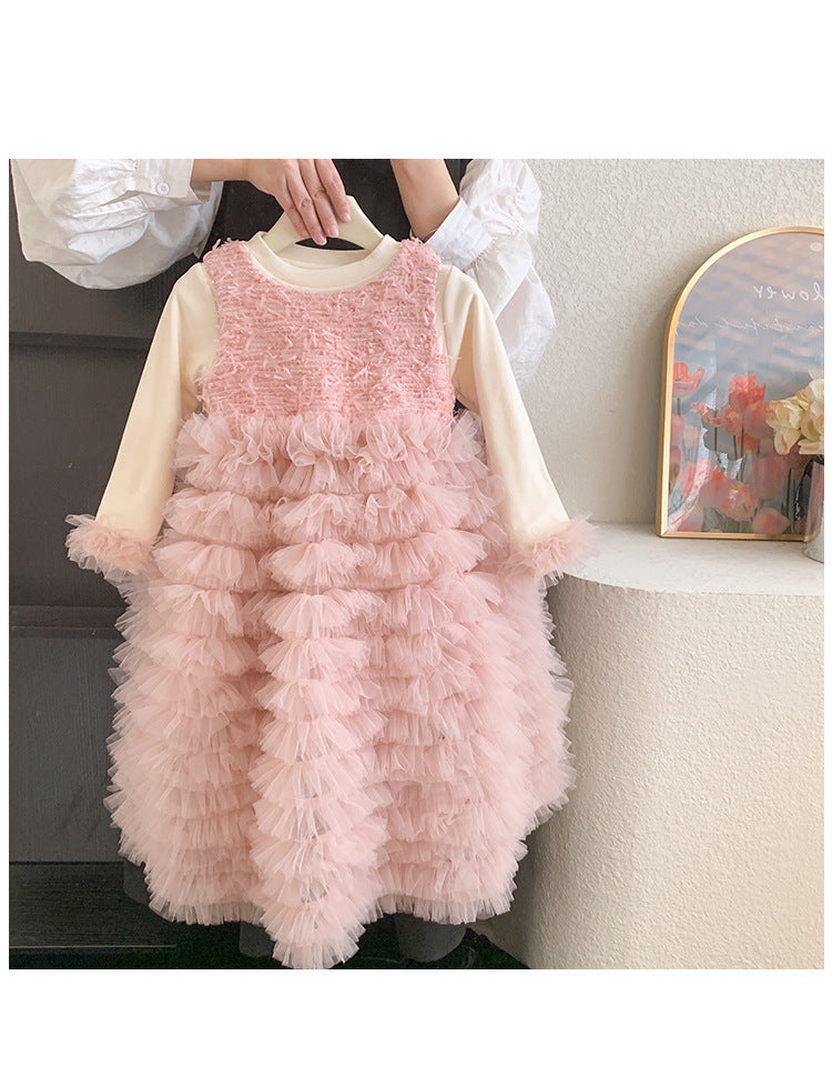 Vestido Infantil de Tul a Capas