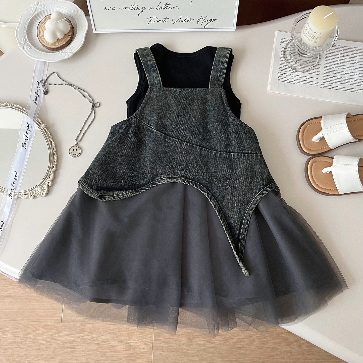 Vestido vaquero moderno para niños