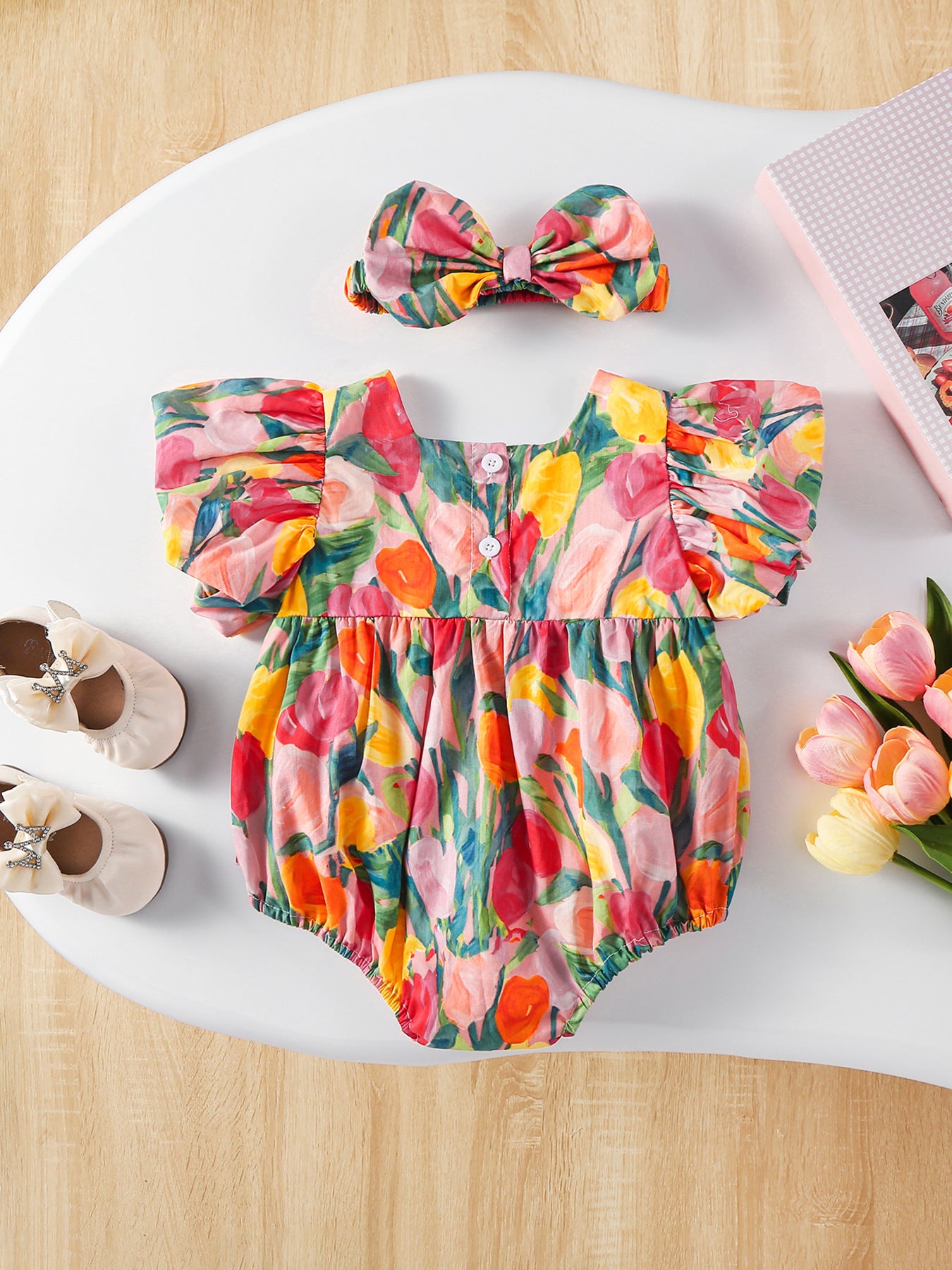 Body Infantil Cordones Florales