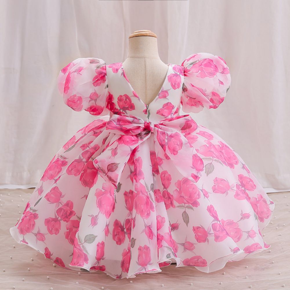 Vestido de fiesta infantil floral