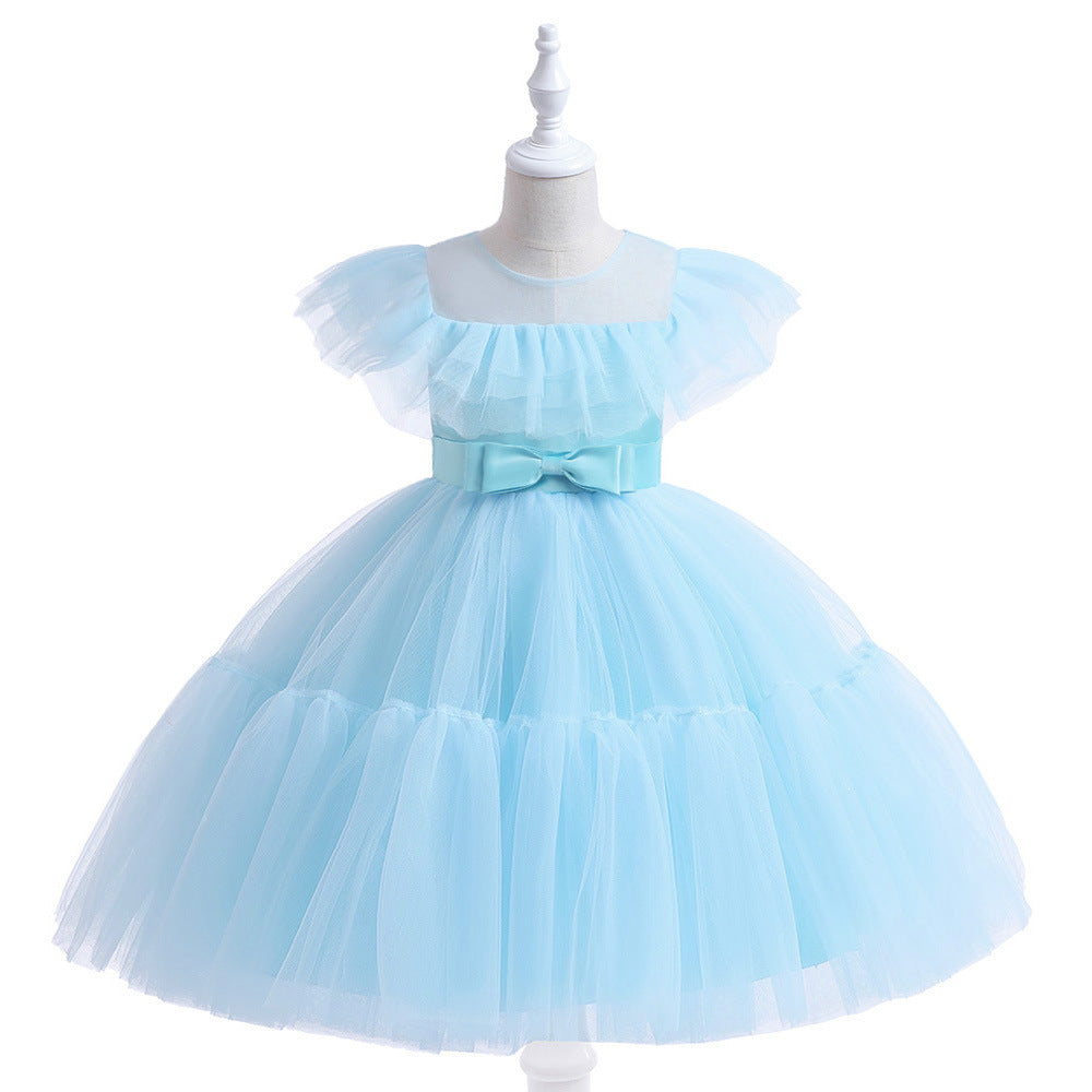Vestido Infantil de tul Plisado