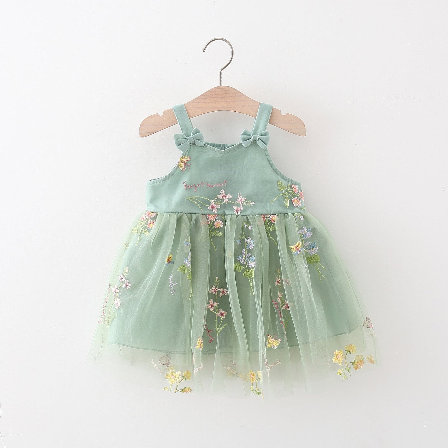 Vestido Infantil De Tul Floral