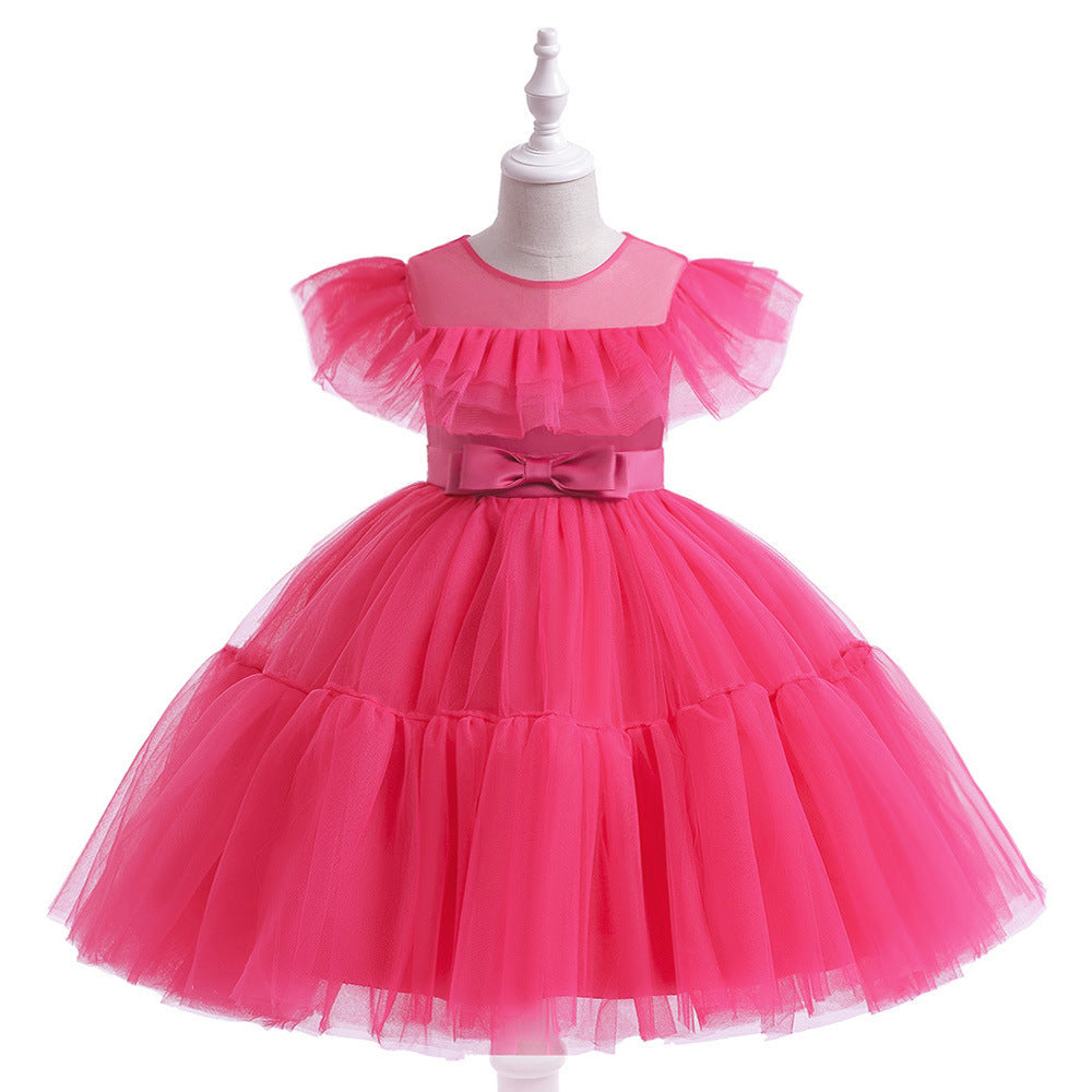 Vestido Infantil de tul Plisado