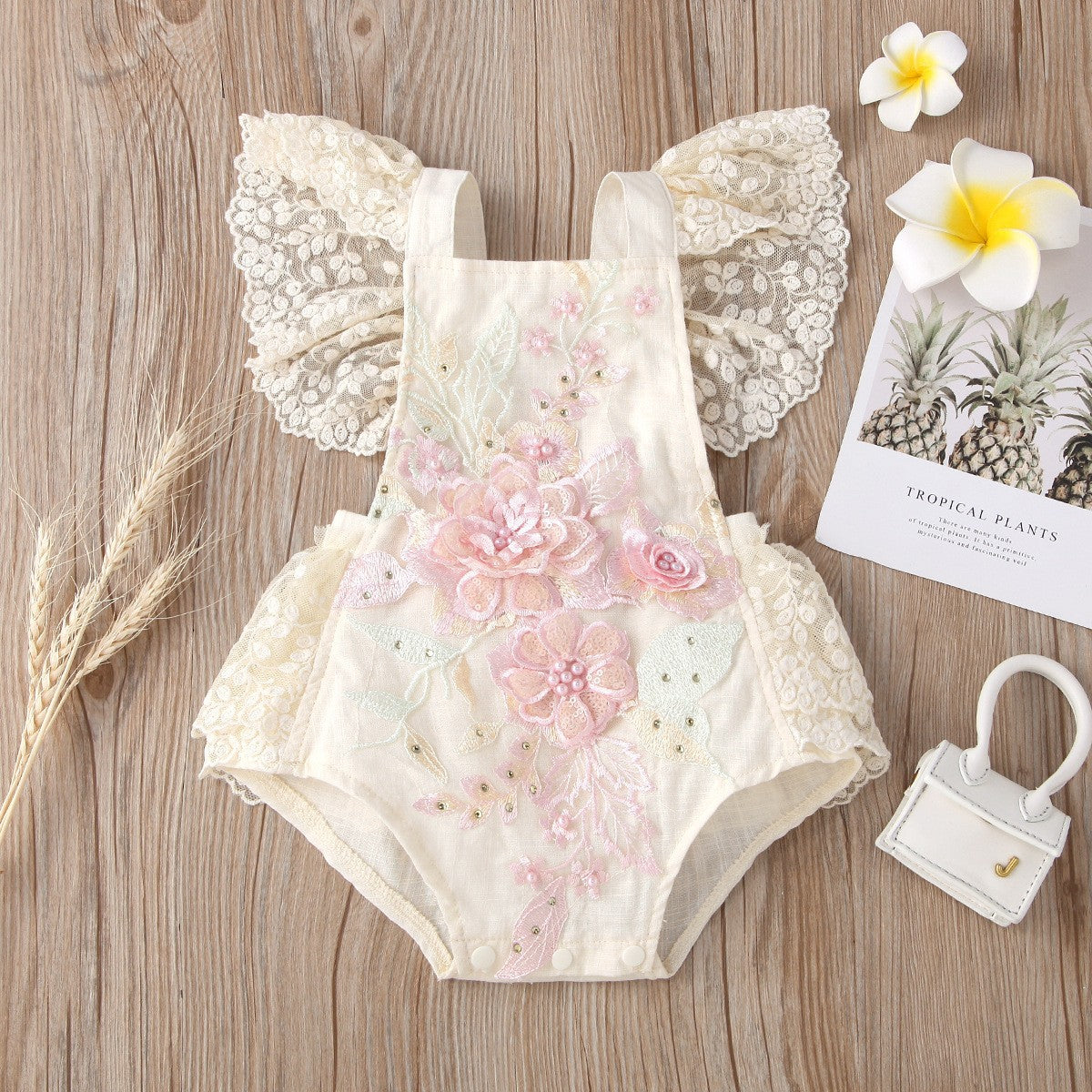 Body infantil de Encaje Floral