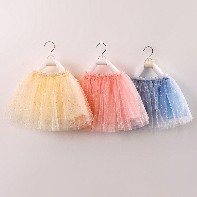 Falda Infantil De Tul Brillante