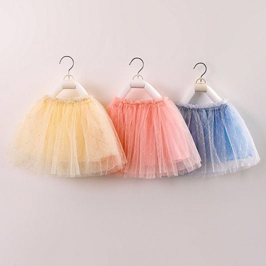 Falda Infantil De Tul Brillante