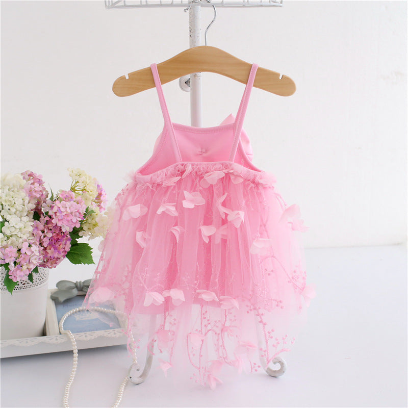 Vestido Infantil de Tul con Encaje