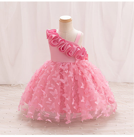 Vestido Infantil Tul Mariposas