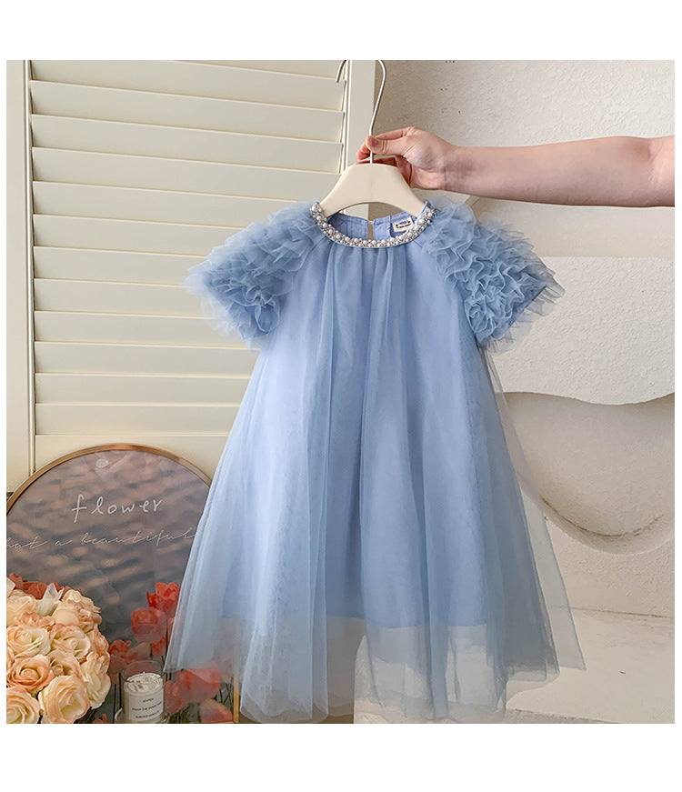 Vestido Infantil Tul Perla