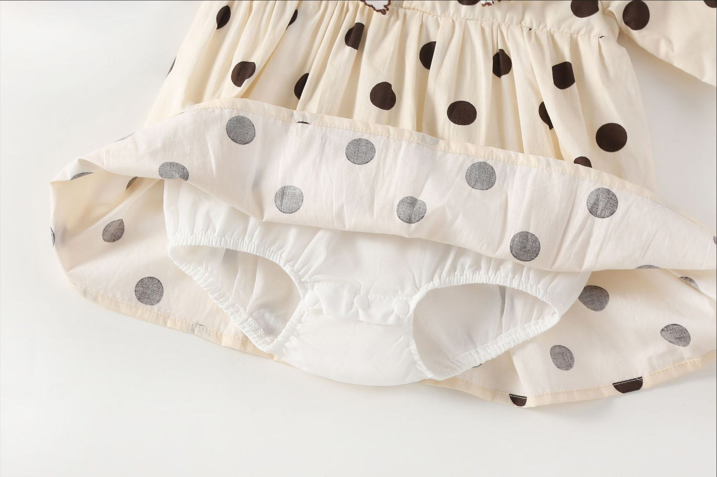 Vestido Infantil Lunares + Gorro