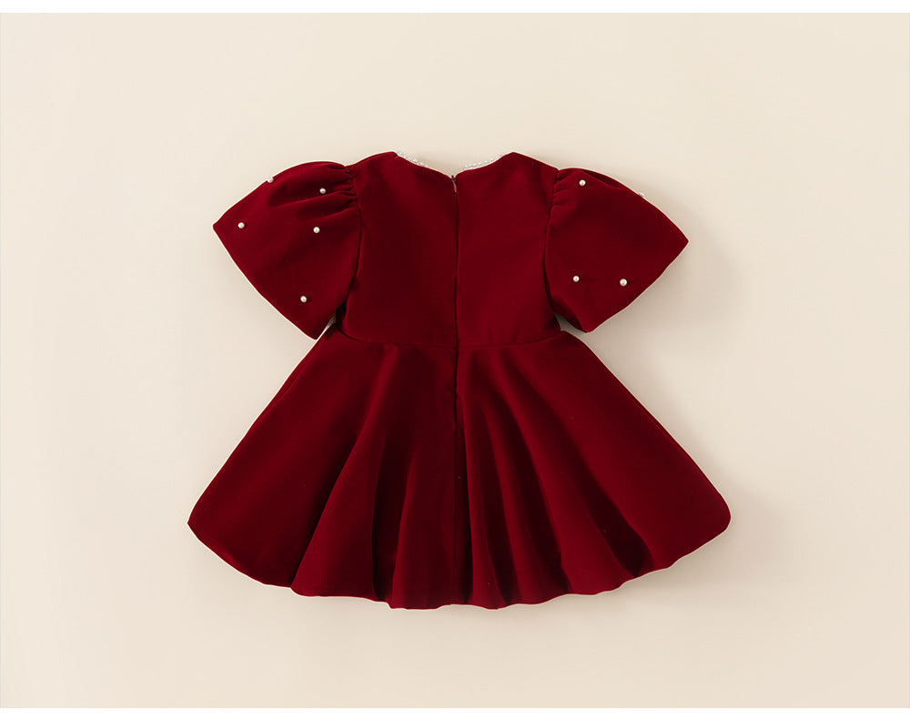 Vestido Infantil Perla Roja