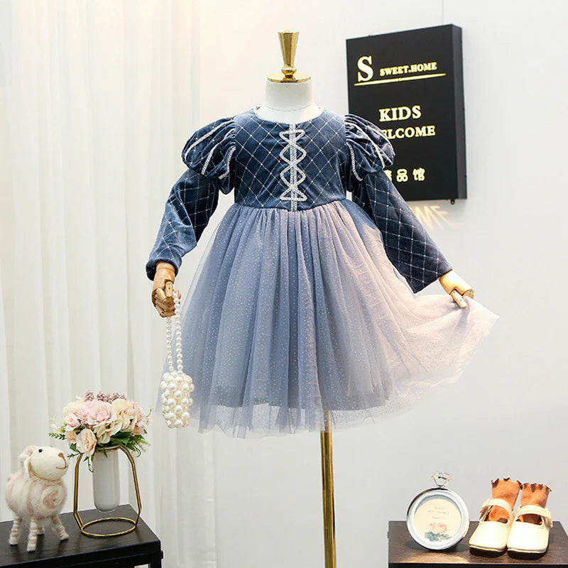 Vestido de Fiesta Infantil Princesita Terciopelo