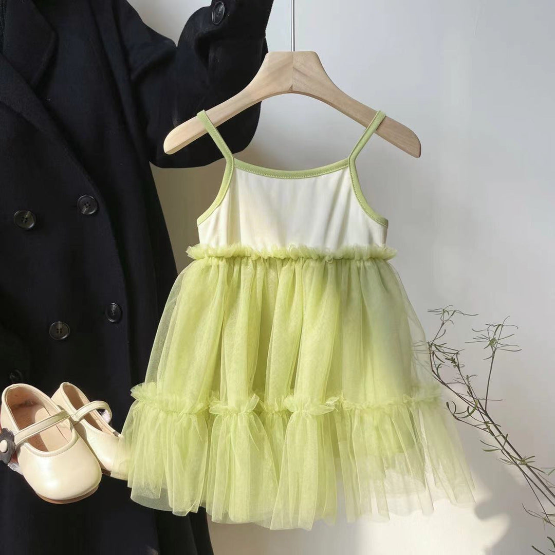 Vestido Infantil De Flores De Tul