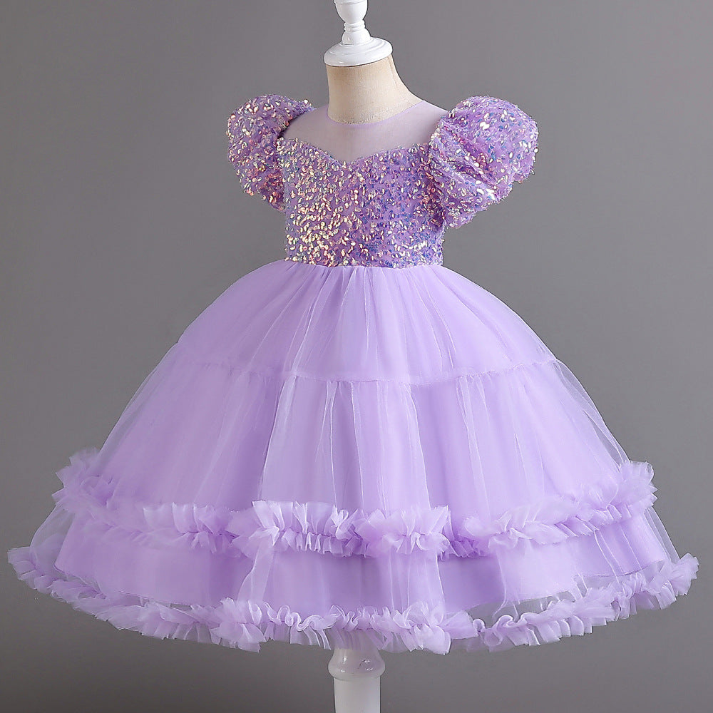 Vestido de fiesta infantil brillante