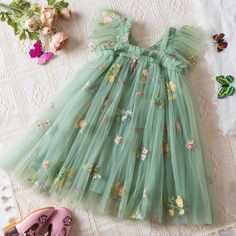Vestido Infantil Asinha Tul Floral