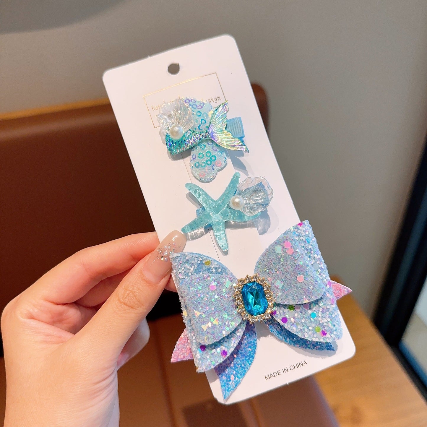 Kit de pinzas para el pelo de sirena para niños