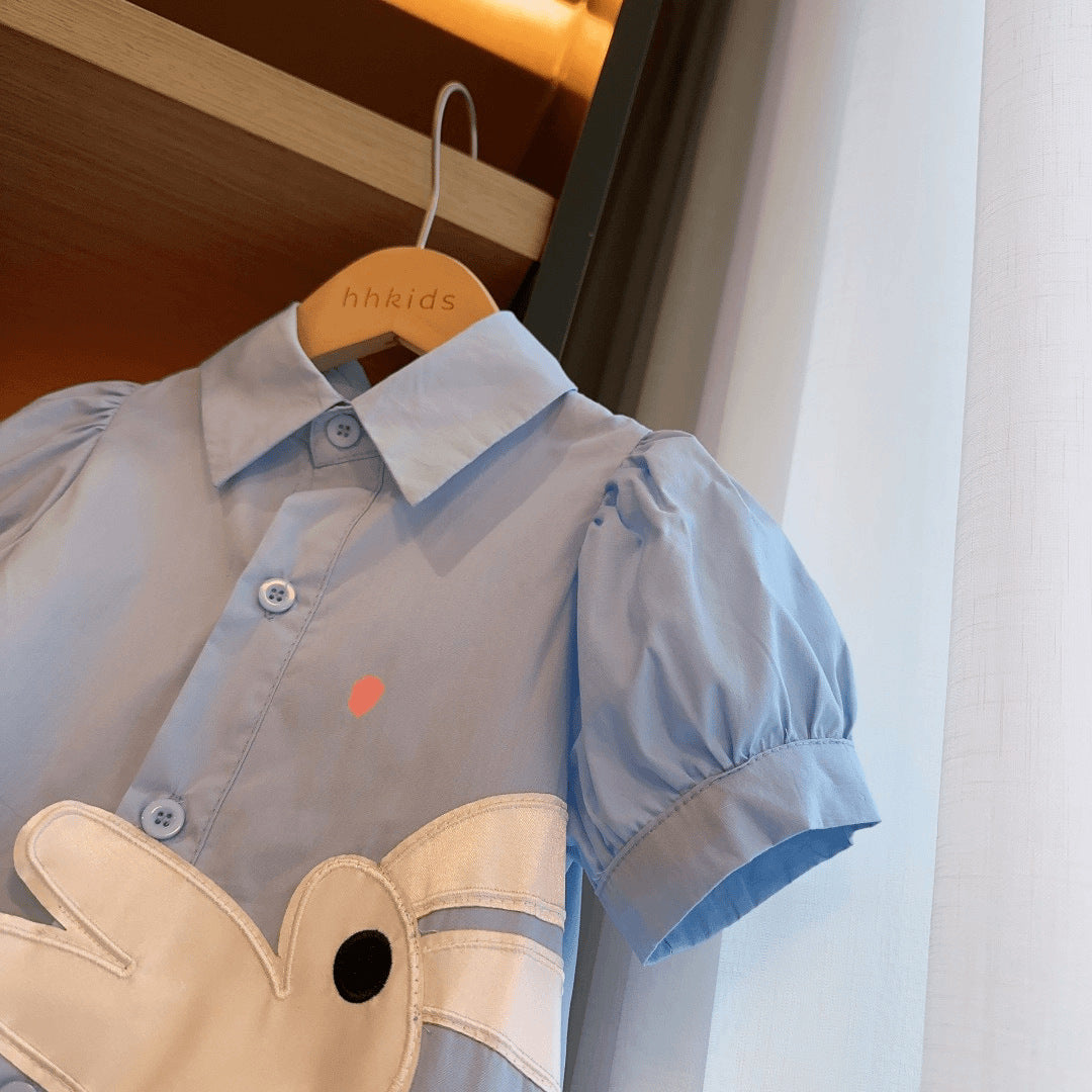 Vestido Infantil Conejita Azul