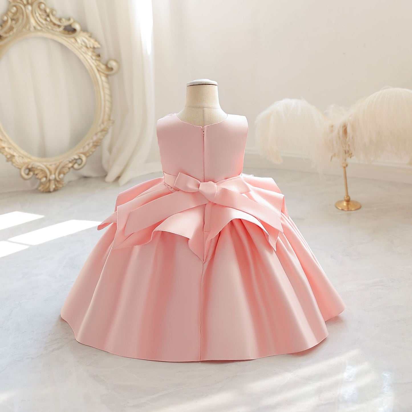 Vestido de Fiesta Infantil Flores Brillantes