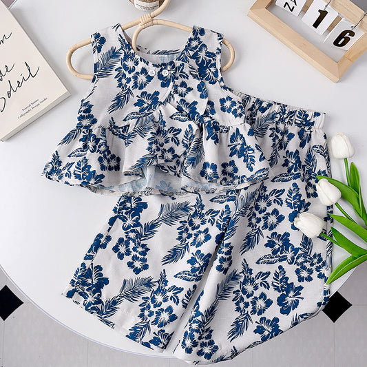 Conjunto Infantil Floral para Mujer