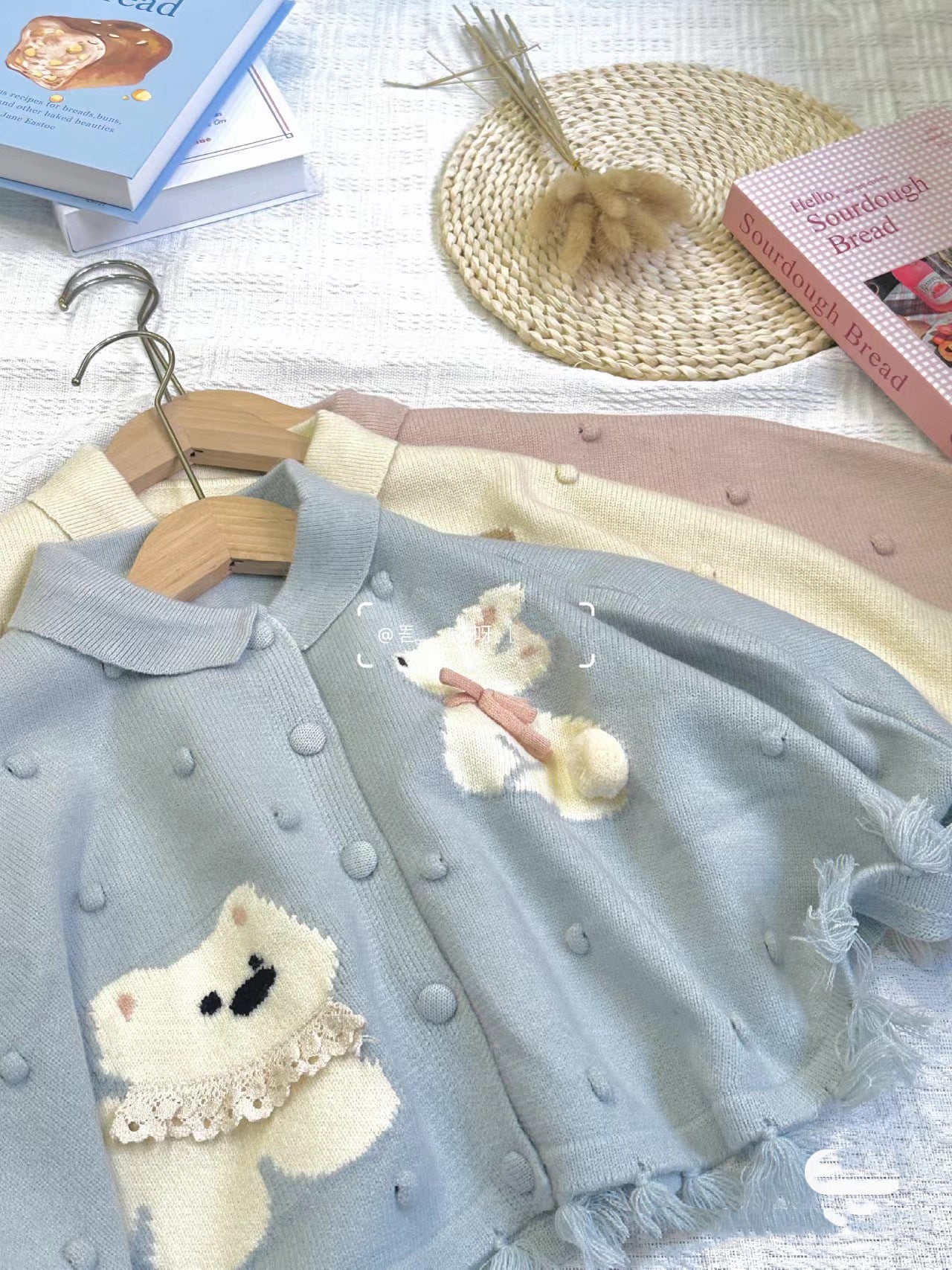 Cárdigan de Niña con Osito Pompón