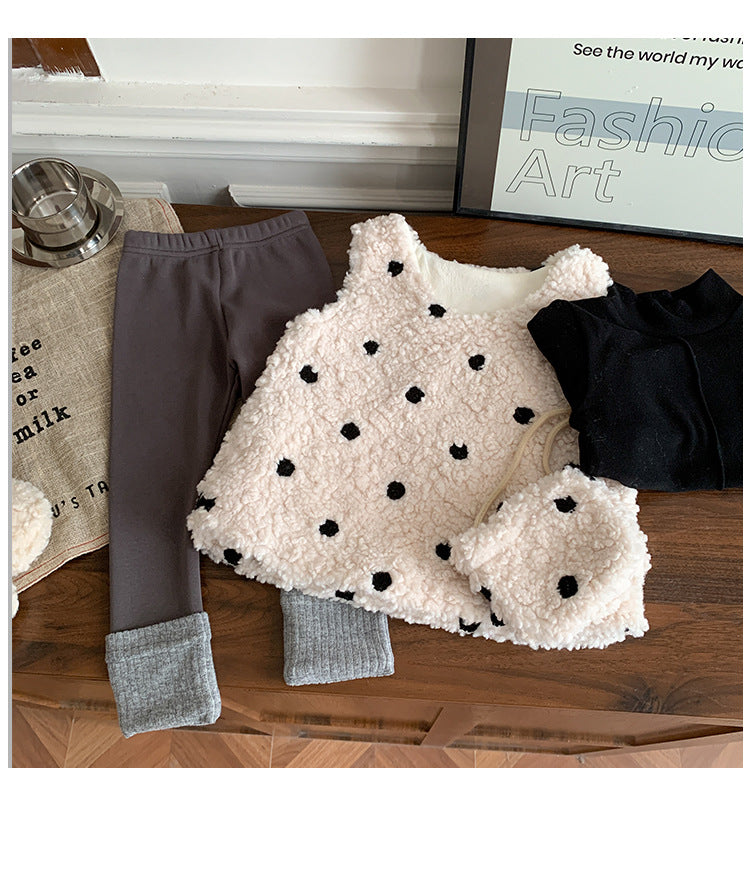 Conjunto de 3 Piezas de Invierno para Mujer y Niño