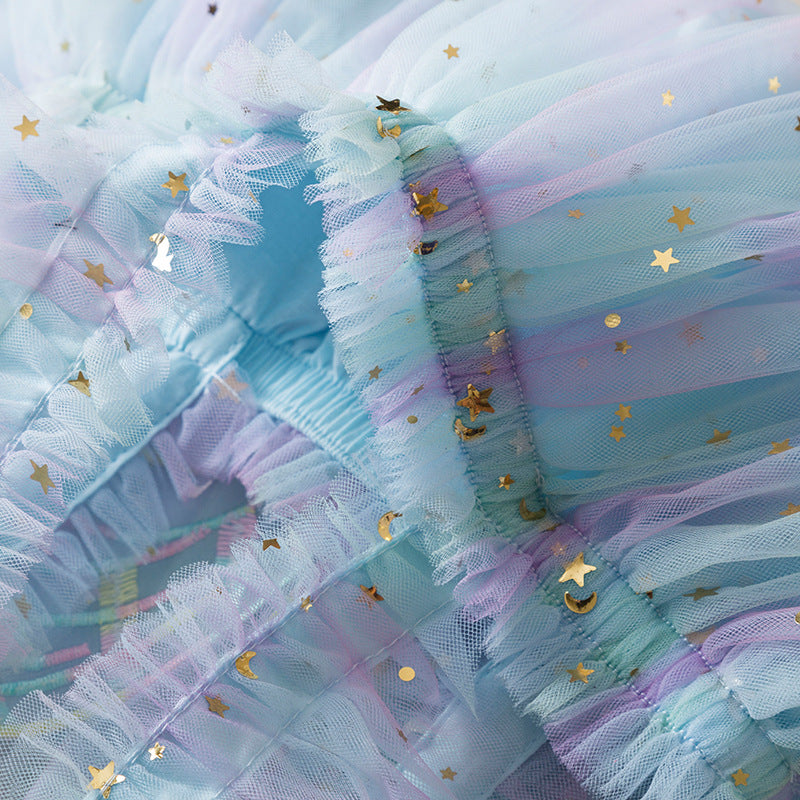 Vestido Infantil con Estrellas y Alas