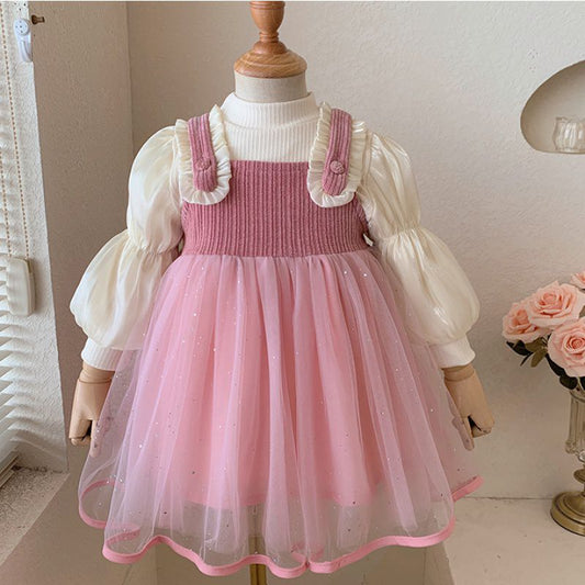 Vestido Infantil Tul Brilhante