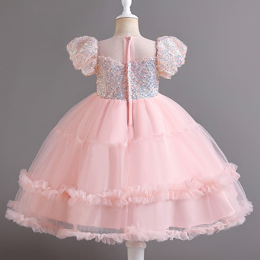 Vestido de fiesta infantil brillante