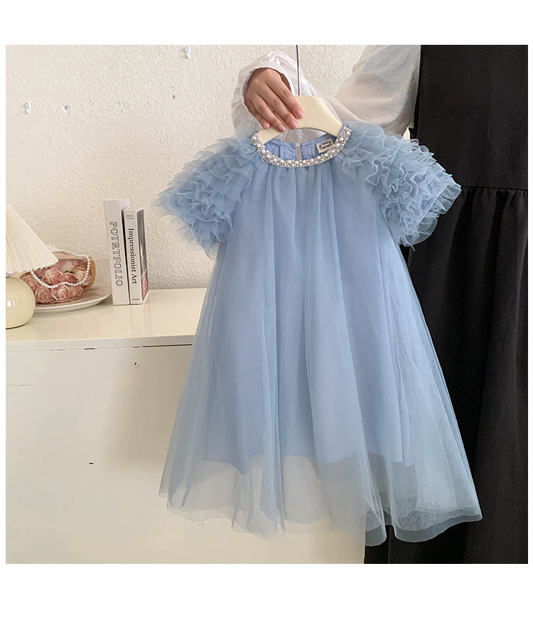 Vestido Infantil Tul Perla