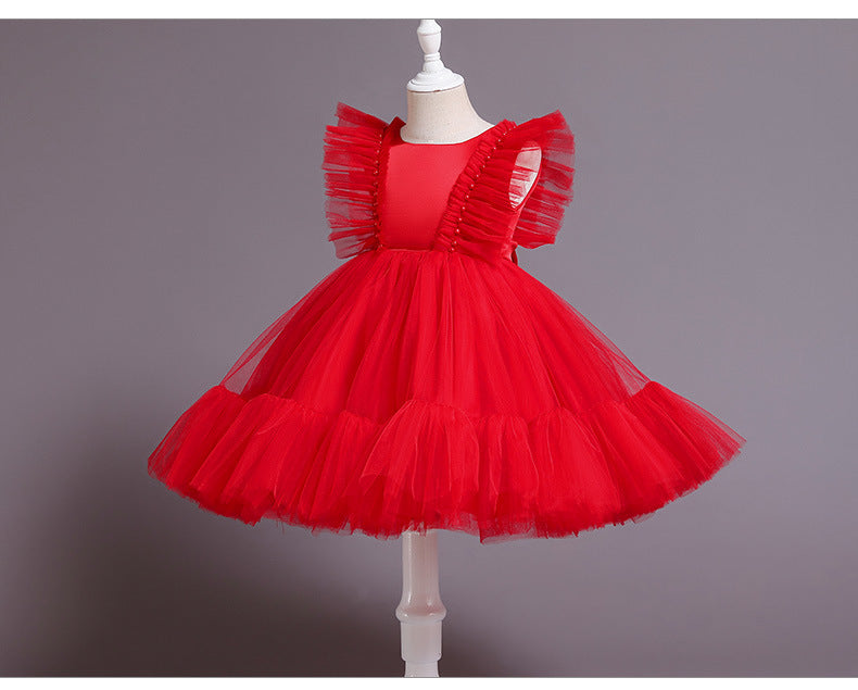 Vestido de fiesta infantil de tul hinchado