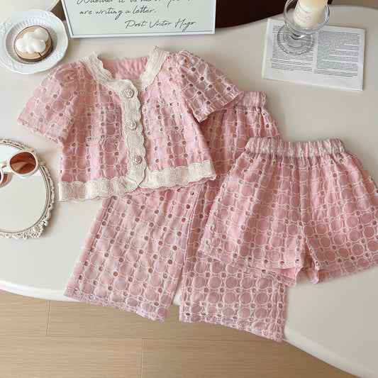 Conjunto Infantil de 3 Piezas Rosa para Niña