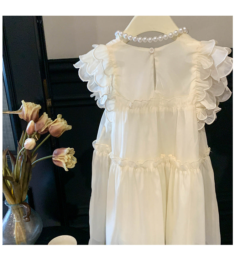 Vestido Infantil Con Manga Voladora