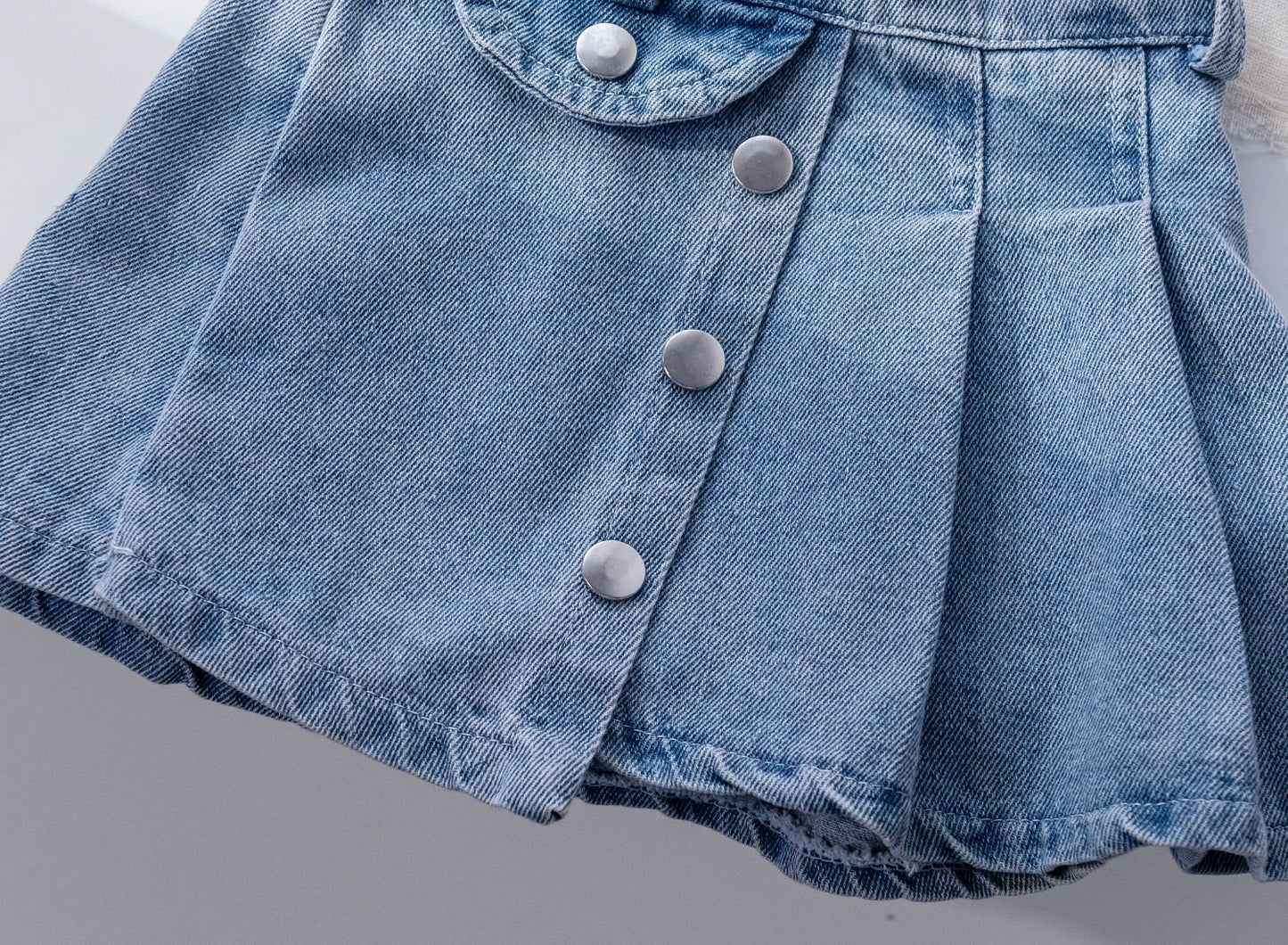 Falda Jeans Infantil Botones Pequeños