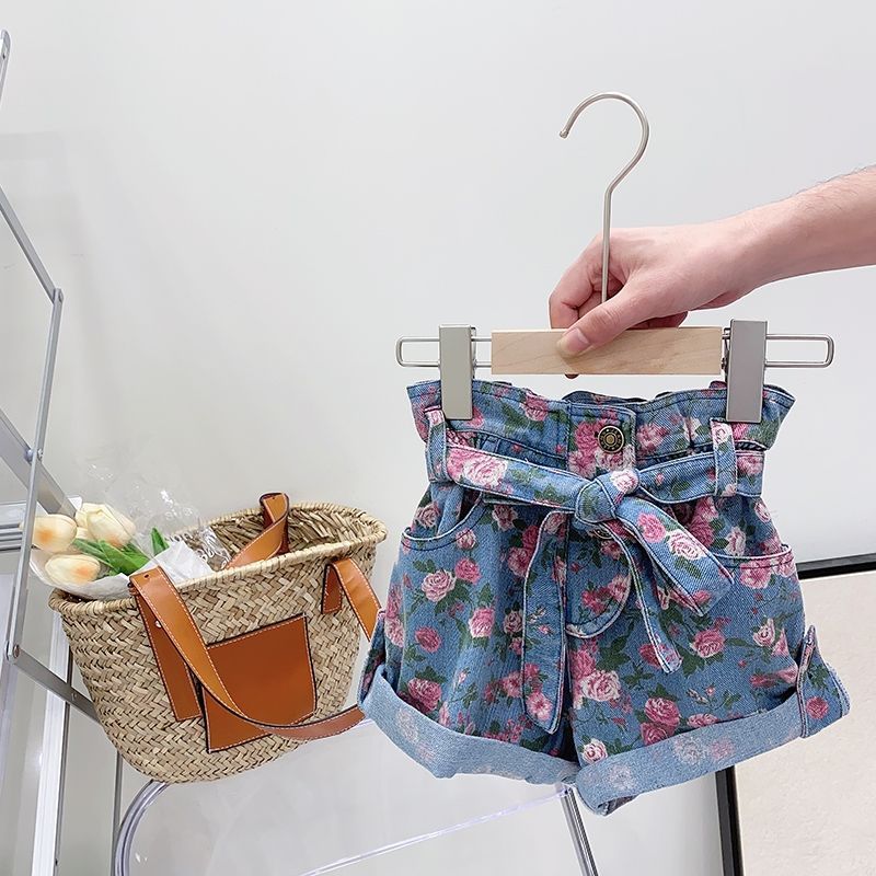 Bermudas Jenas Florales para niñas