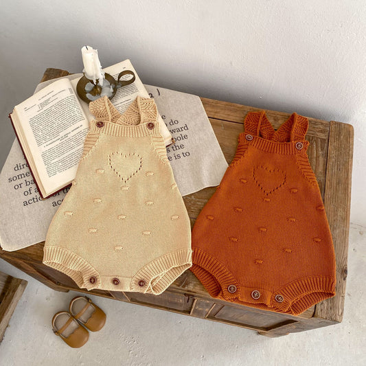 Pelele de Bebé con Corazón de Punto