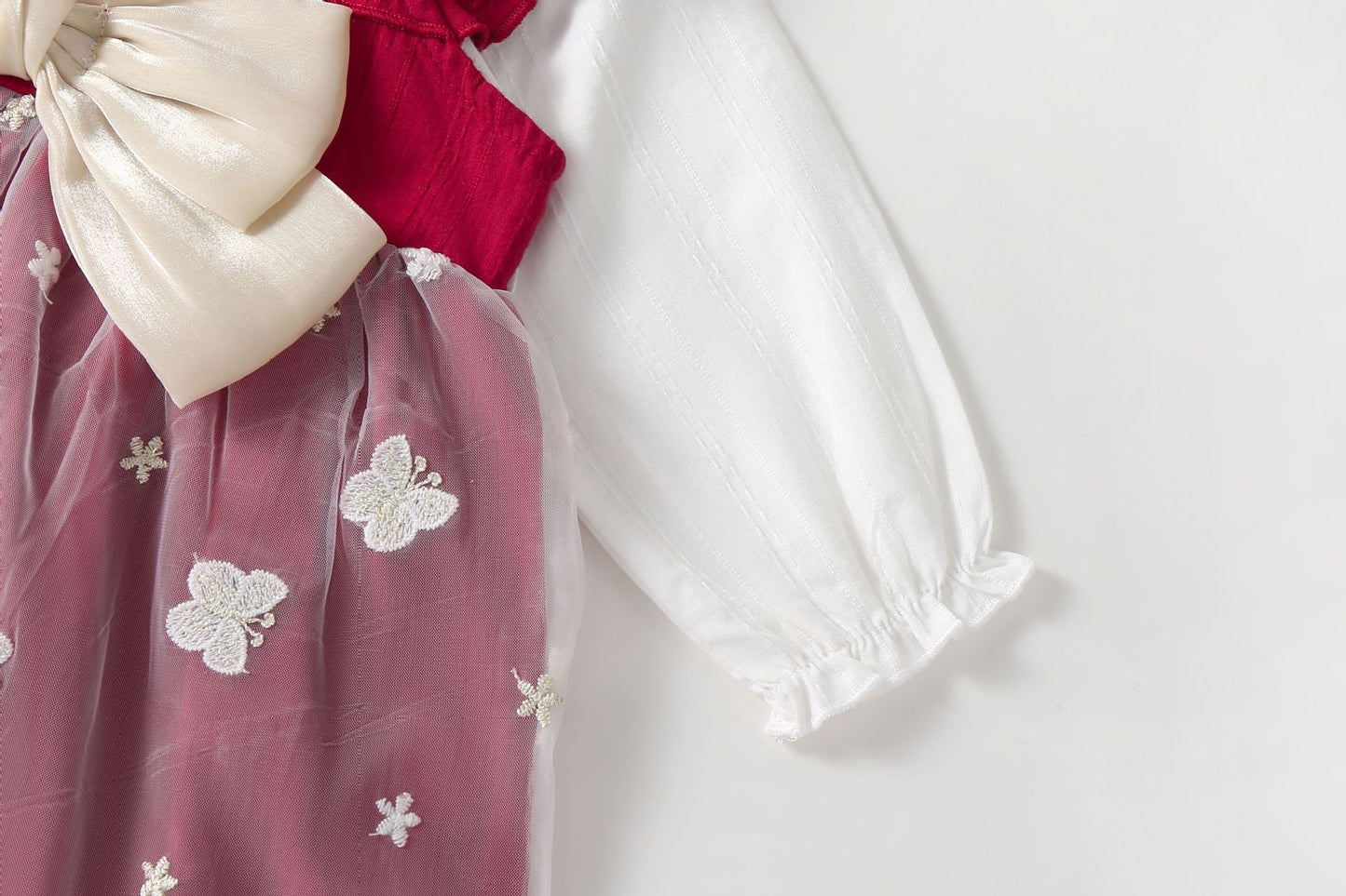 Vestido Infantil Mariposa Roja