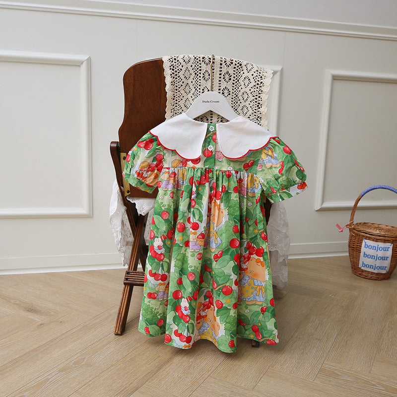 Vestido Infantil Cuello Cerejinhas