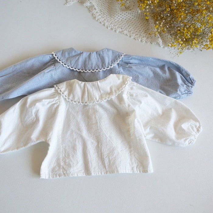 Camisa Infantil Mujer Cuello Fresa