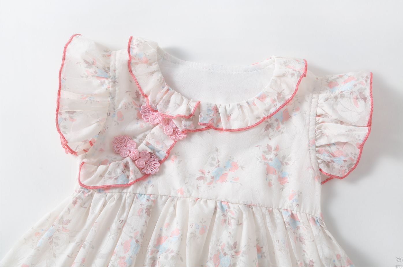 Vestido Infantil Floral de Verano con Gorro