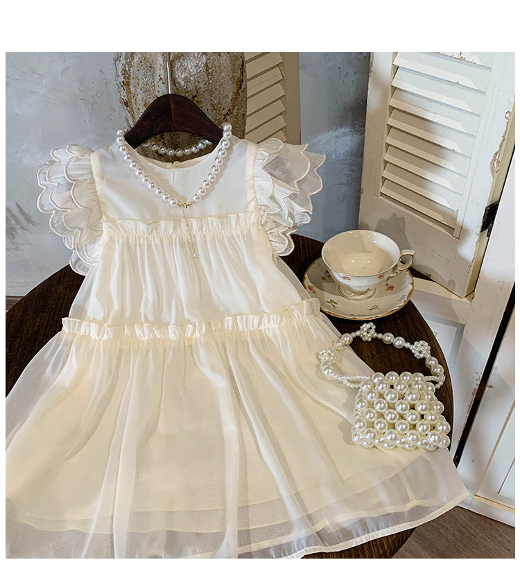 Vestido Infantil Con Manga Voladora