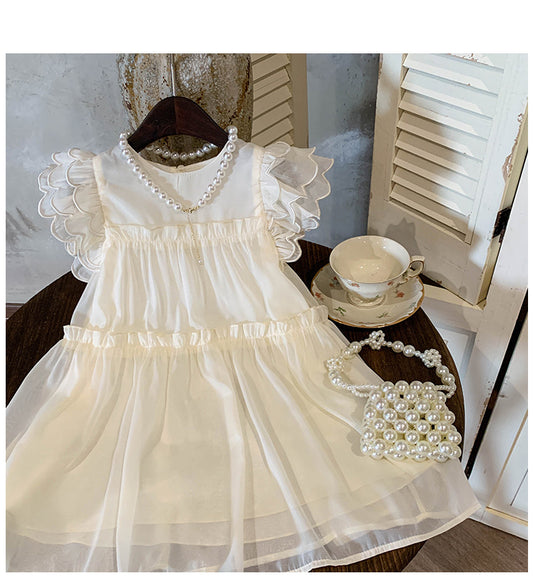 Vestido Infantil Con Manga Voladora