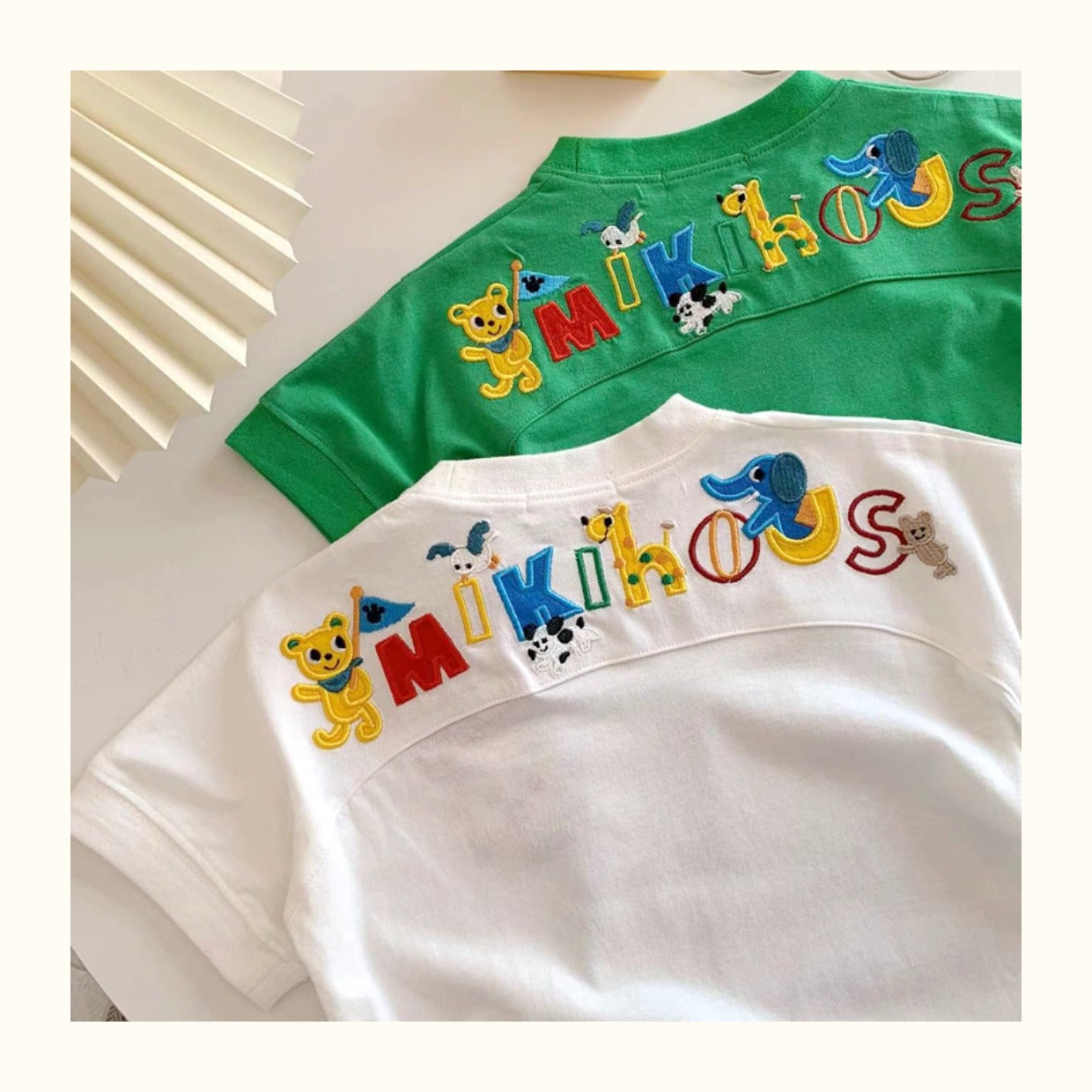 Camiseta de Algodón para Niños Animales