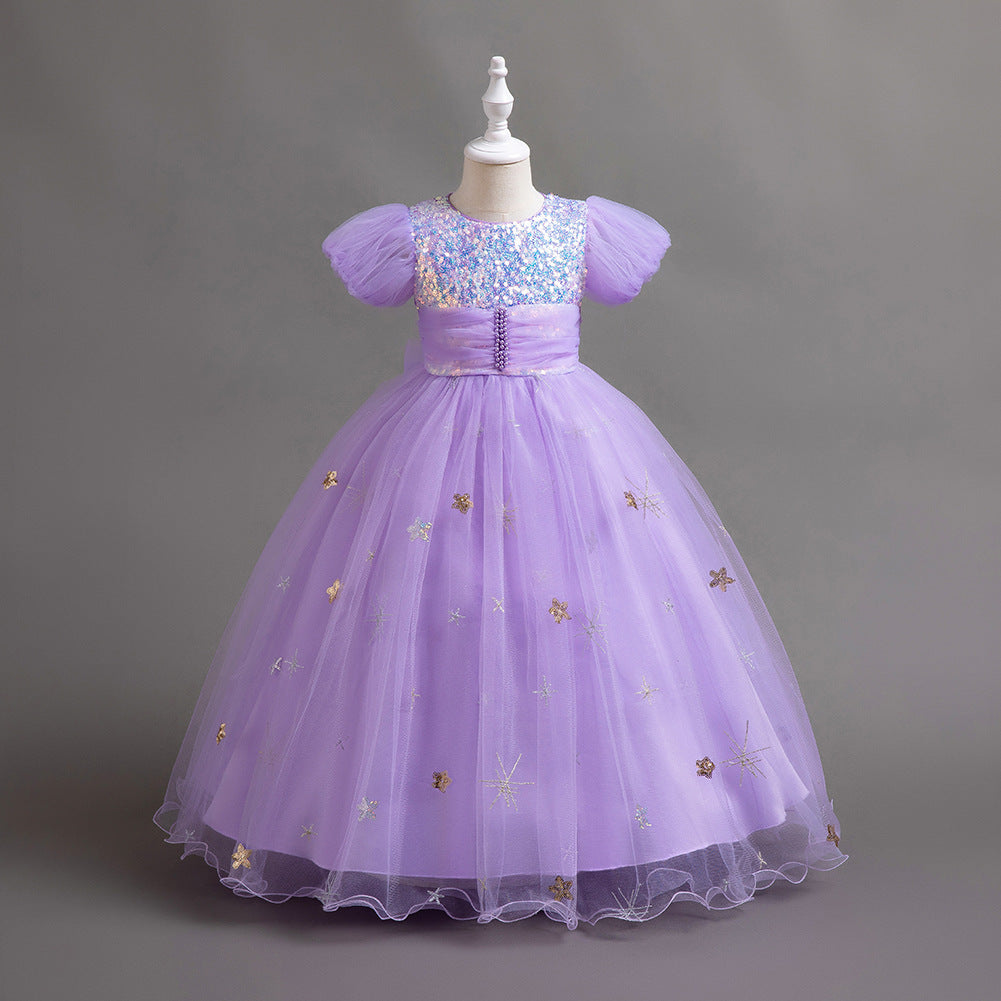 Vestido de Fiesta Infantil Estrellas Brillantes