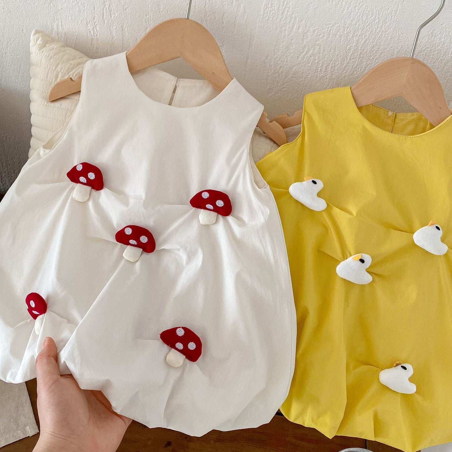 Vestido de los niñas Hongos y patitos