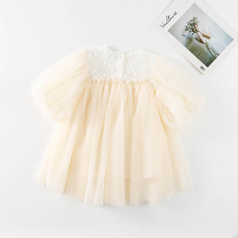 Vestido Infantil Tul Flores