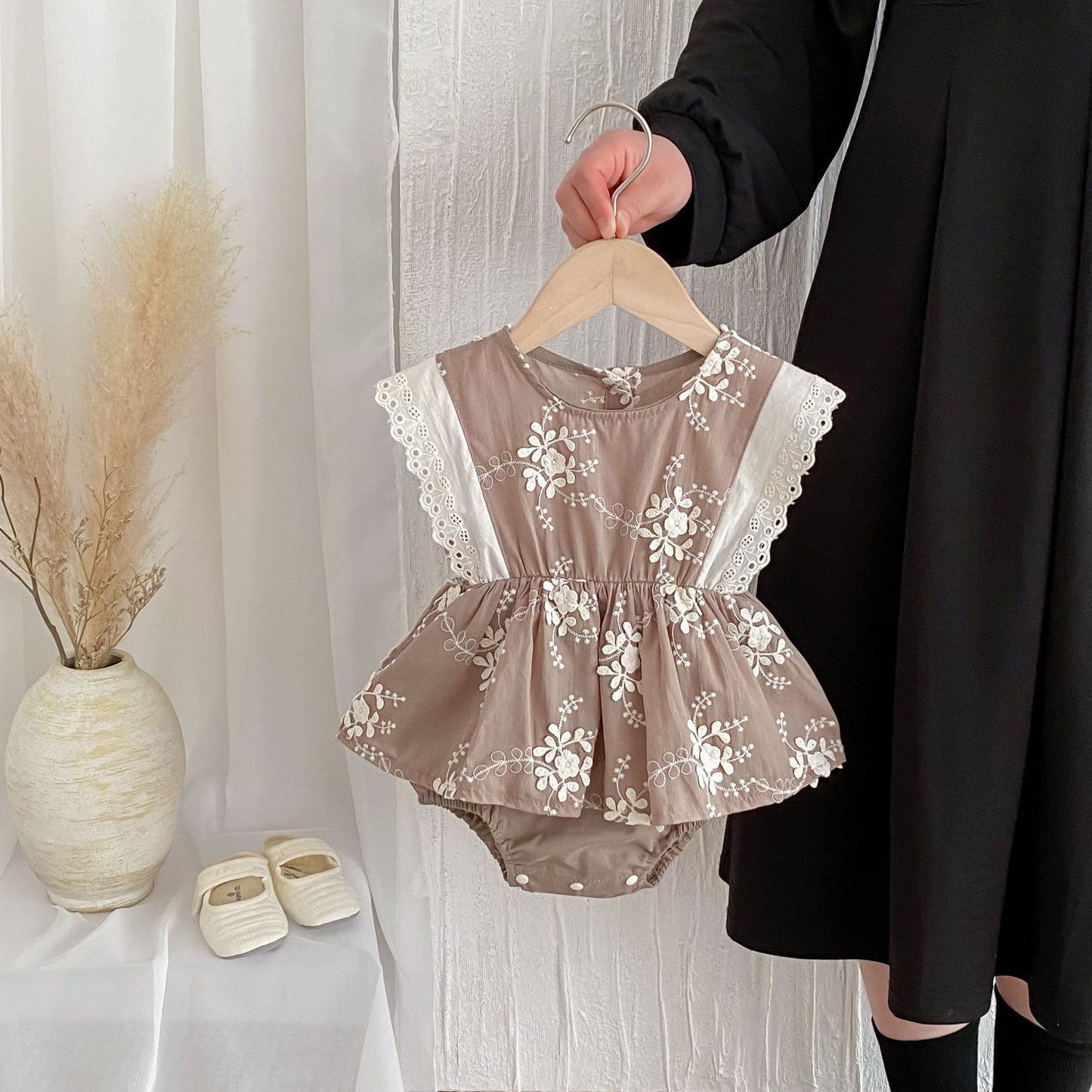 Body Infantil de Encaje Floral