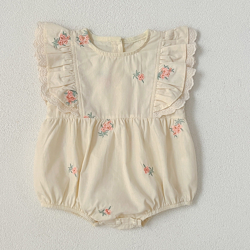 Body infantil de Verano con Flores y Encaje