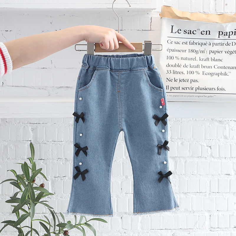 Pantalones Niñas Lazo y Corazones