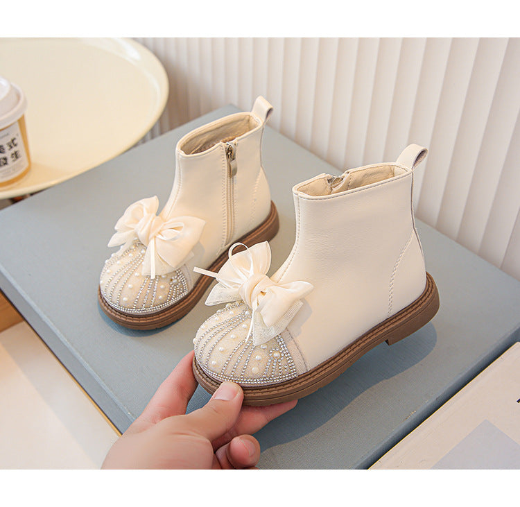 Bota Infantil Cordón Brillante